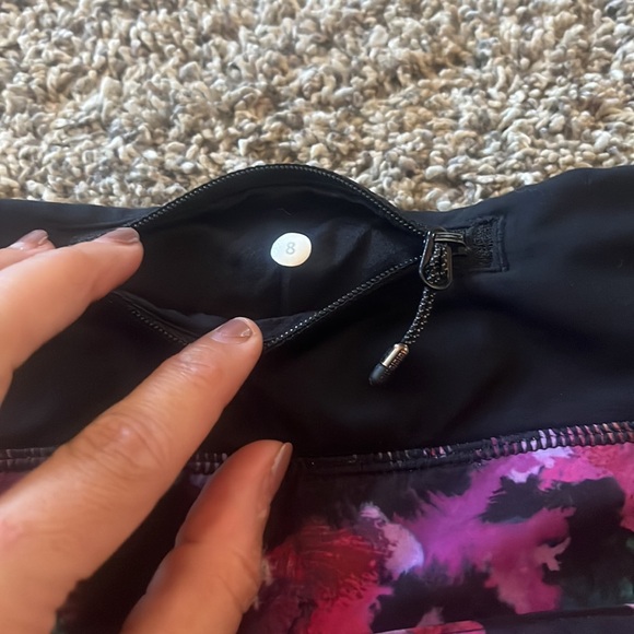 Lululemon speed up shorts. Purple and pink floral print. - Picture 3 of 3